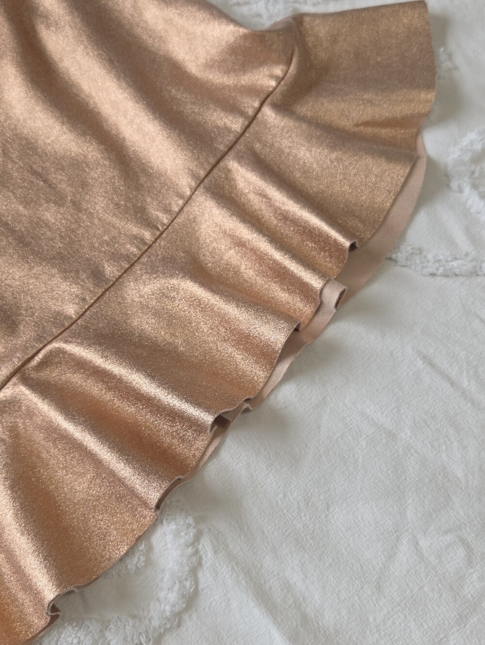 Zara Trafaluc Metallic Rose Gold Peplum Mini Skirt XS NWOT - Picture 10 of 16